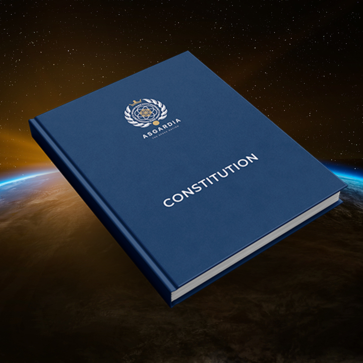 Orgullosamente aprobé  la Constitución del Reino Espacial de Asgardia
