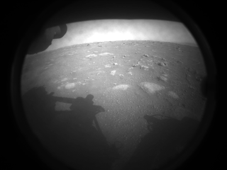 Perseverance Rover's First Image from Mars