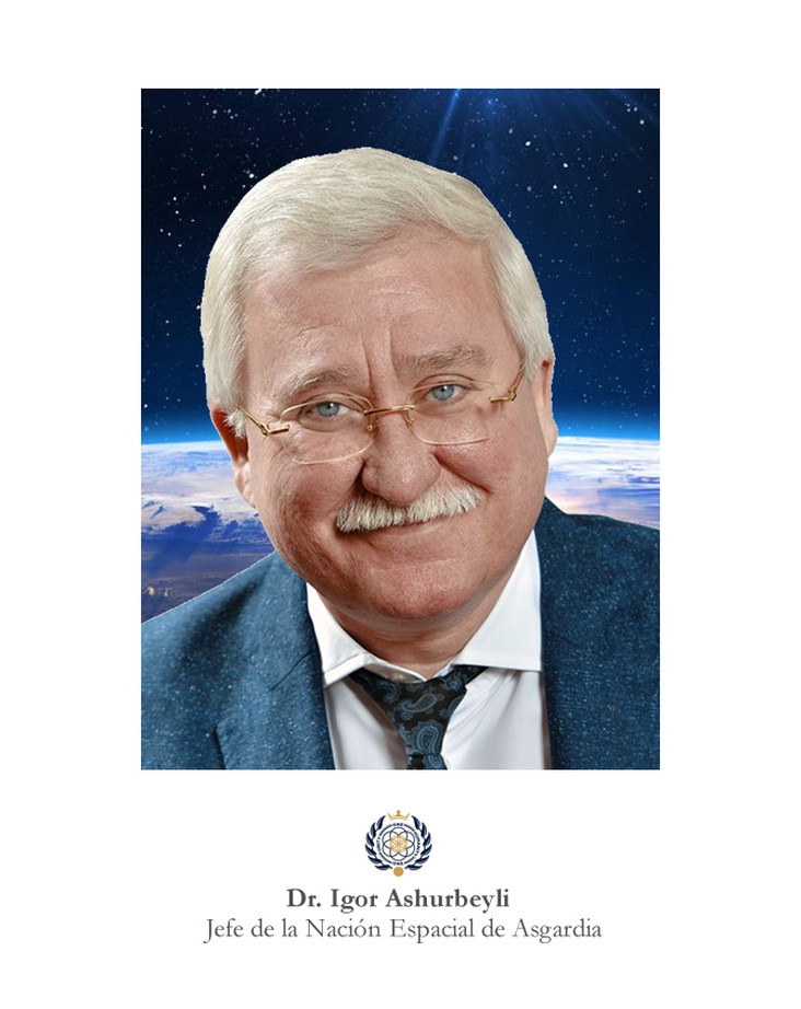 Retrato del Dr. Igor Ashurbeyli, Jefe de la Nación Espacial de Asgardia
