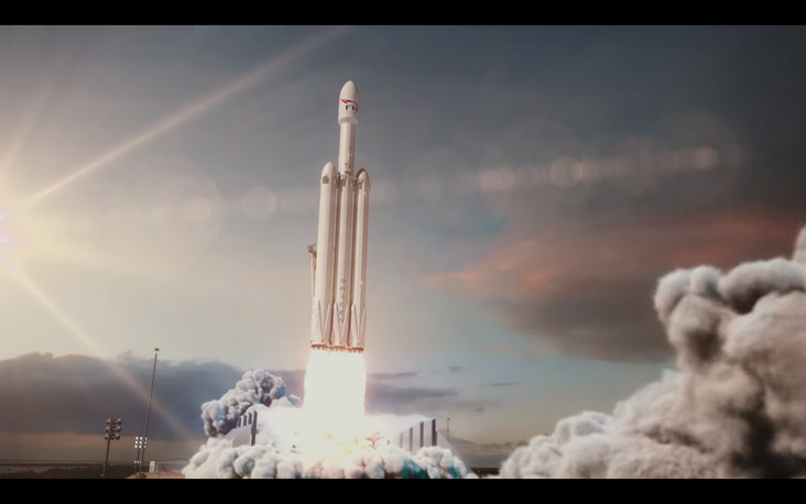Don't miss the historic launch today ! ✨🚀
 Falcon Heavy Animation