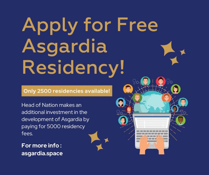 Asgardia'da 1 yıllık ücretsiz ikamet