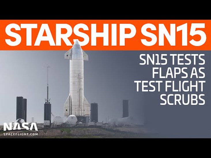 Starship SN15 Test its Flaps as Test Flight Scrubs