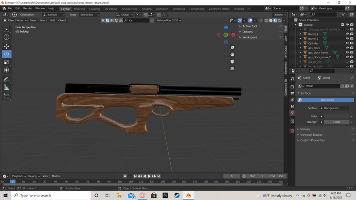 WIP of a weapon in my game!