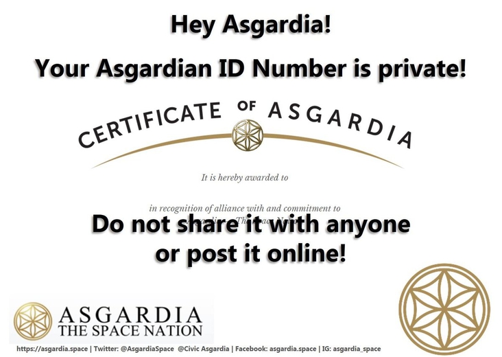 Private Asgardian ID Code of Practice