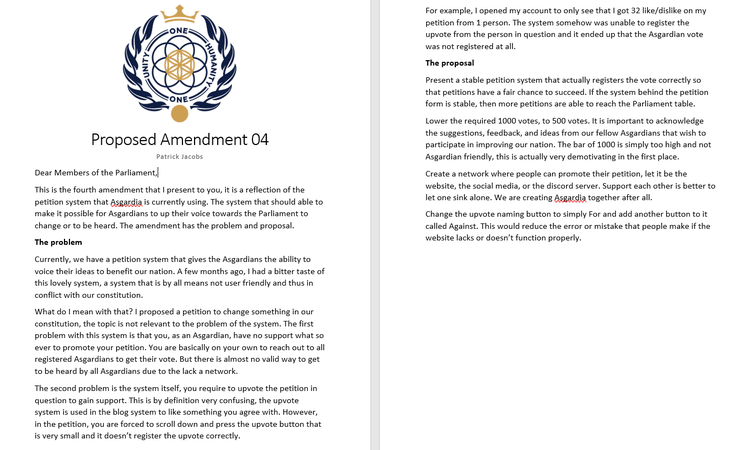 Amendment 04 - The Petition System