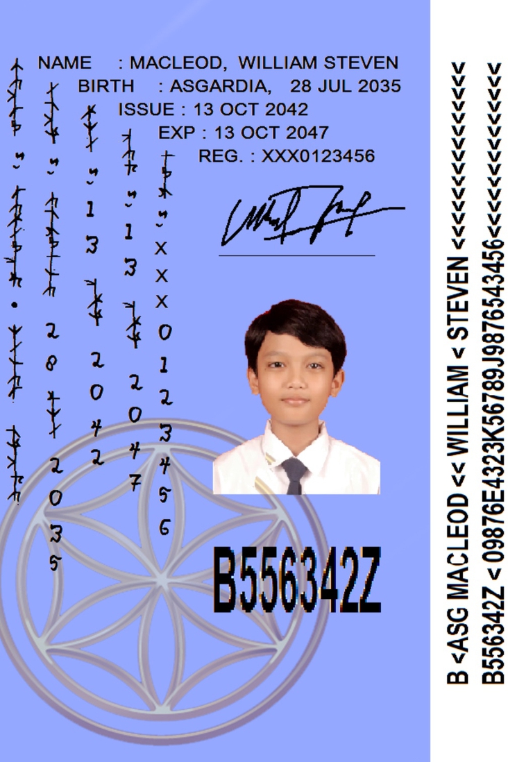 ASGARDIAN PASSPORT ID PAGE