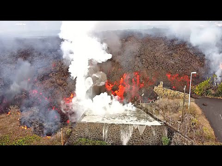 ÚLTIMA HORA: Lava del Volcán supera los 40m de altura (Erupción Volcánica La Palma) Noticias 2021