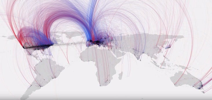 Data Visualised // The movement of historical people