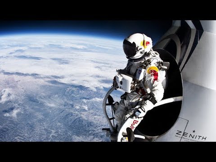 Record breaking space jump