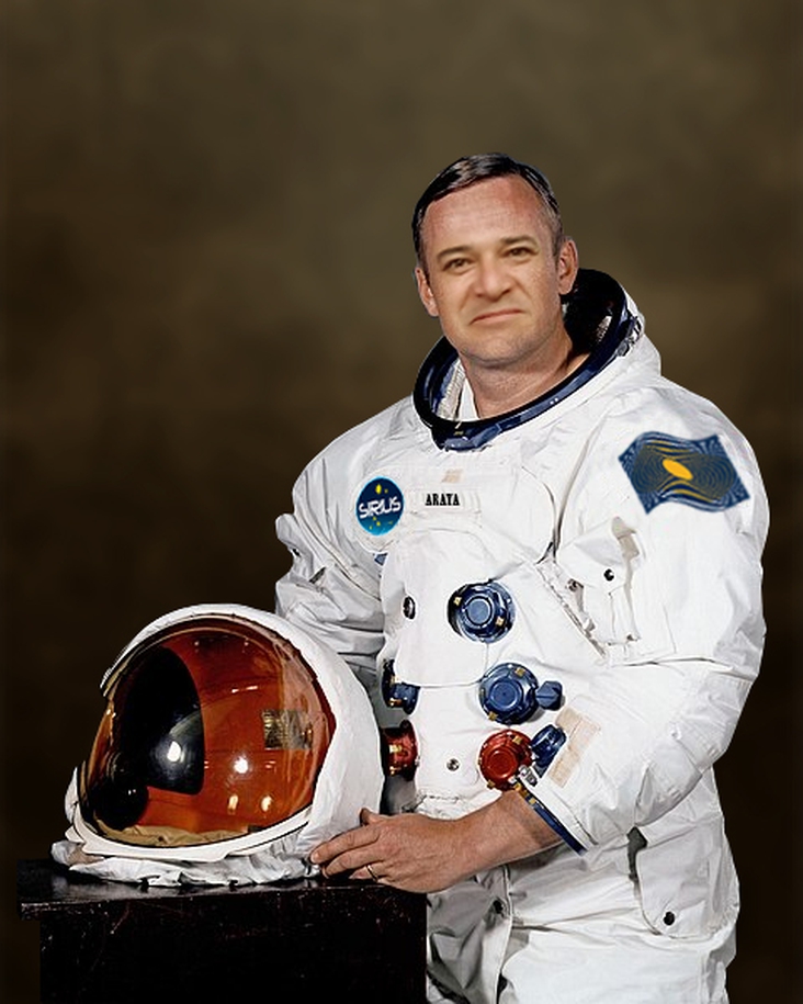 Fotomontaje de mi con traje de Astronauta.