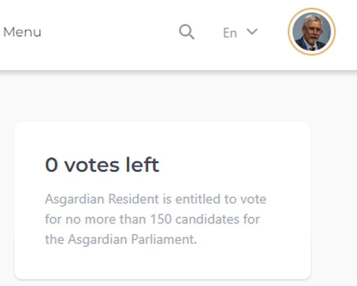 Voting for Asgardia Parliament