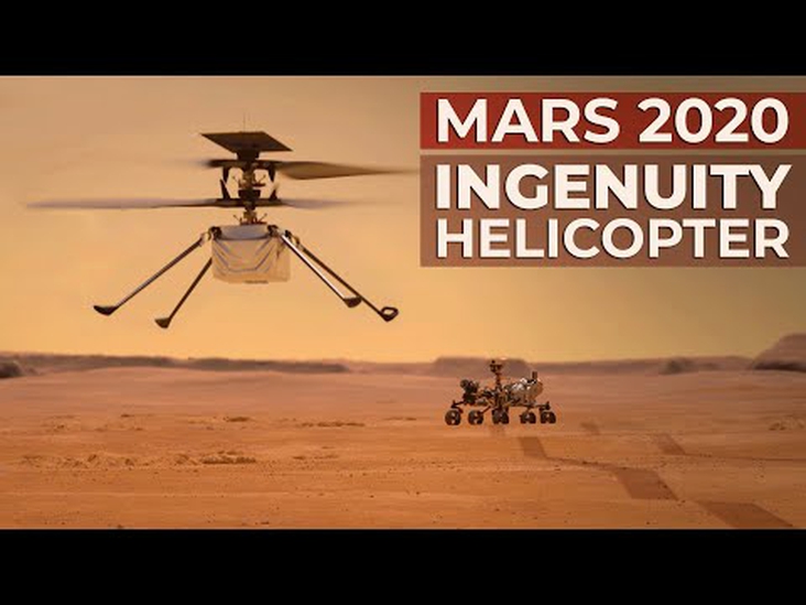 NASA's Mars Helicopter Ingenuity 1st flight of an aircraft on another planet