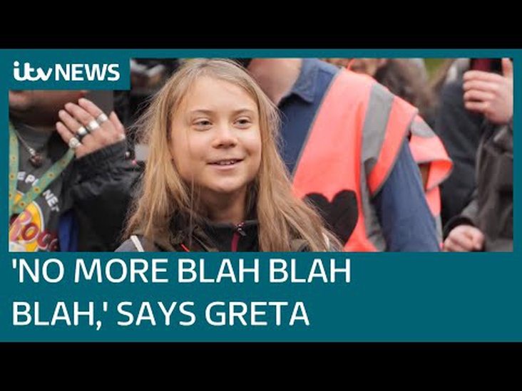 Glasgow protests and Greta Thunberg's 'no more blah blah blah' message to world leaders | ITV News