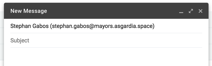 Mayor's New E-mail