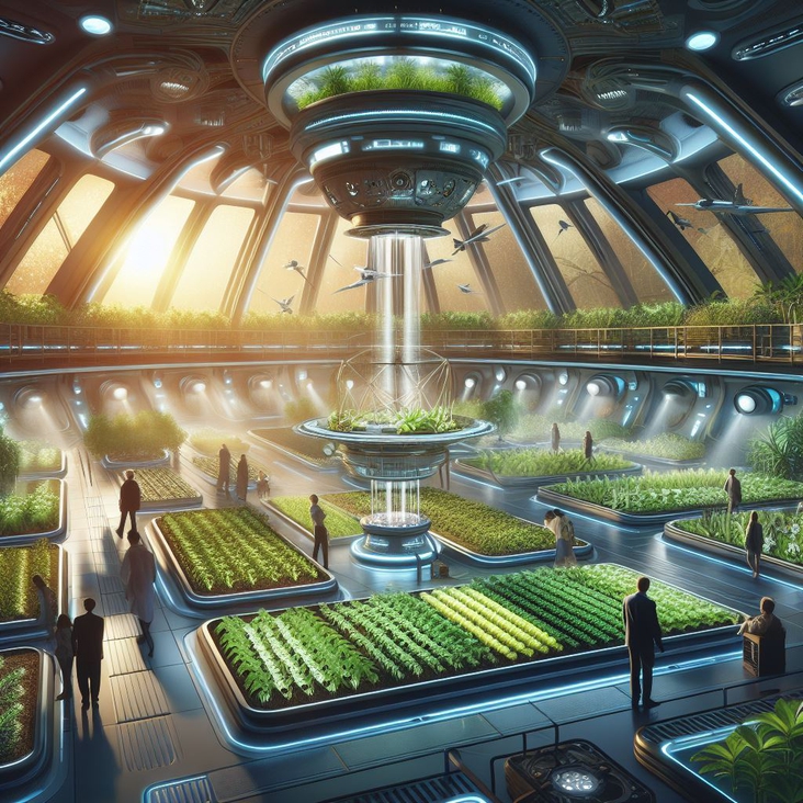 Farming in the  spaceship