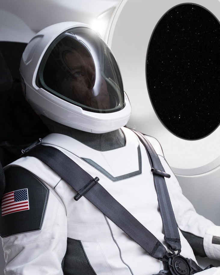 Elon Musk shares first picture of spacex space suit.