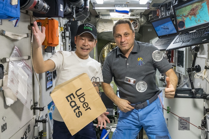 Out of this world! Uber Eats makes our first food delivery to space