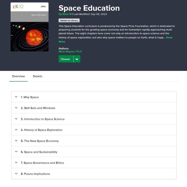 SPACE EDUCATION CURRICULUM