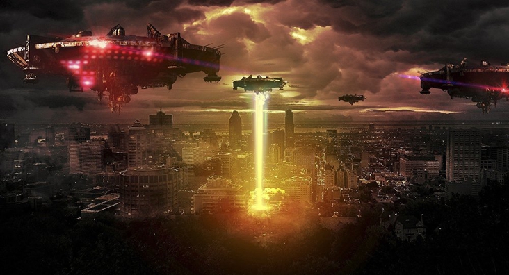Do the aliens try to prevent the nuclear apocalypse?