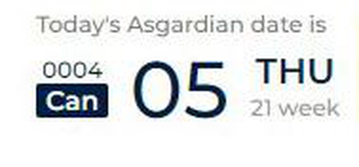 Emplear cotidianamente el calendario de Nuestra Nación Espacial Asgardia