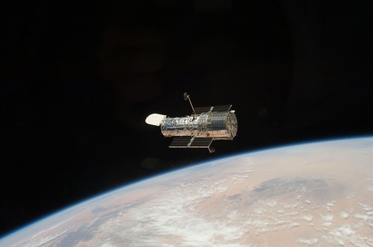 The Hubble telescope allows us to look back billions of years into the past