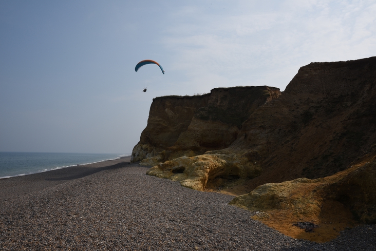 Paraglider at Weybourne, Norfolk, U.K