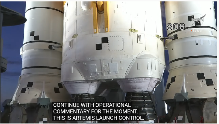 ARTEMIS1, the live stream of  the launch